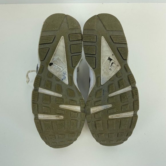Nike Air Huarache Shoes Leather White Wolf Grey Mens Size 10 - Picture 5 of 6